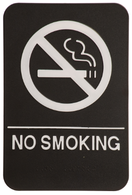 6X9 BLK/WHT NO SMOKING