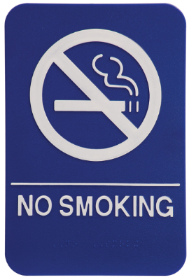 6X9 BLU/WHT NO SMOKING